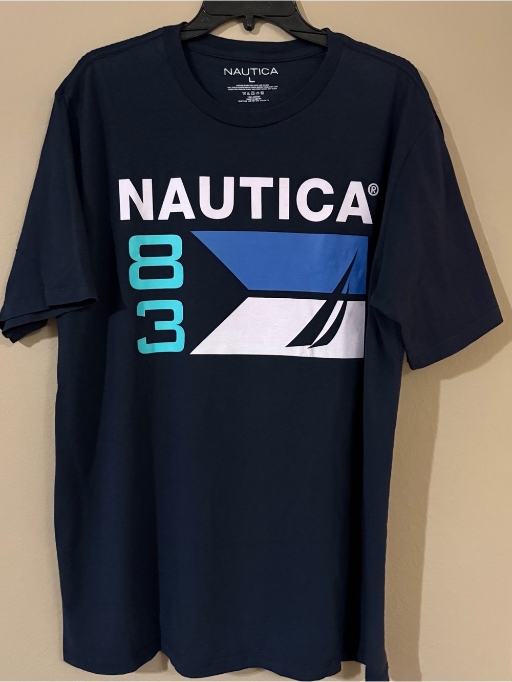 Nautica Saint Barth Regatta Graphic Tee - Navy Blue Coastal Vibe
